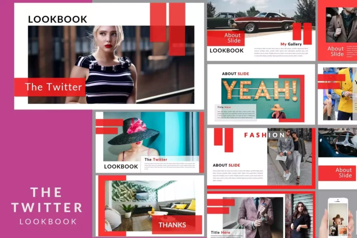 View Information about The Twitter Lookbook Photography PPT Template