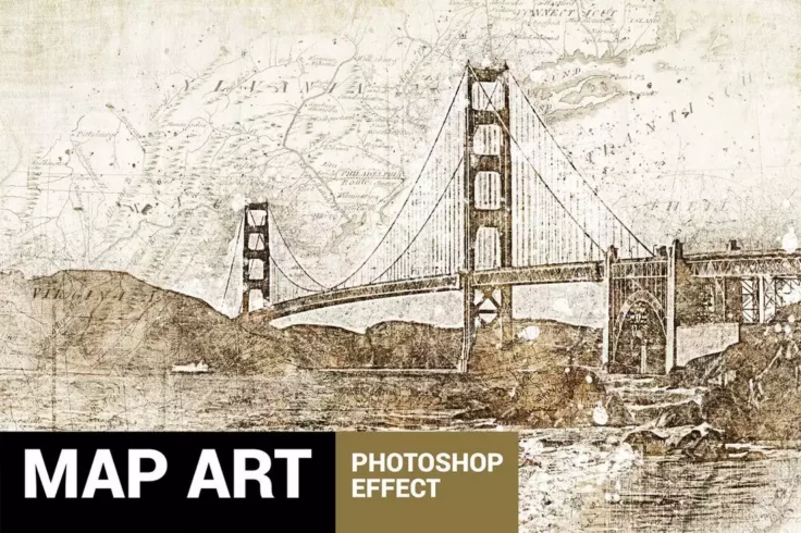 View Information about Piratum Map Art Photoshop Action