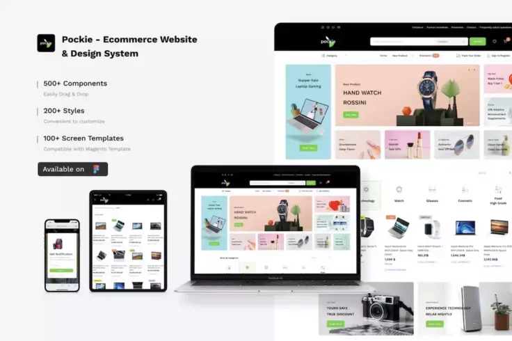 View Information about Pockie Ecommerce Figma Website Template