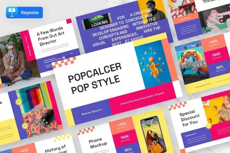 View Information about POPCALCER Modern Keynote Template