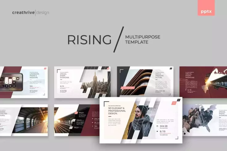 View Information about Rising PowerPoint Template