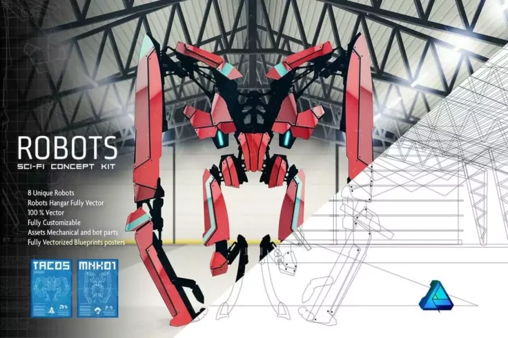 View Information about Robots Sci Fi Concept Kit for Affinity Designer
