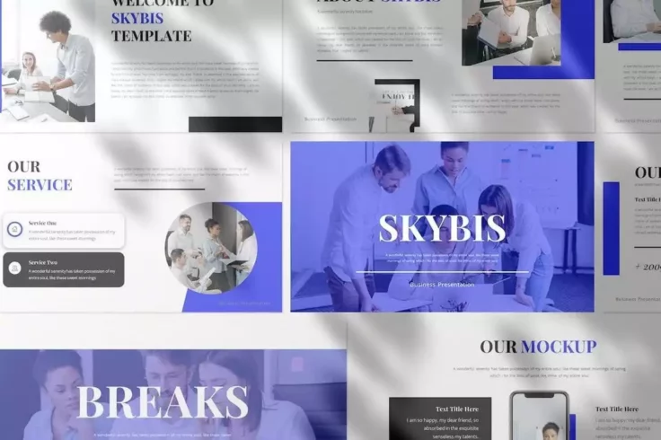 View Information about Skybis Clean Business PowerPoint Template