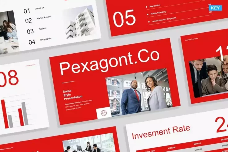 View Information about Swiss Style Company Profile Business Keynote Template