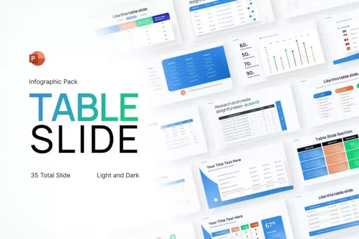 View Information about Table Slide Business Infographic PowerPoint Template