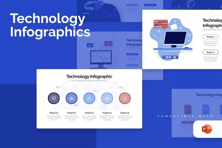 View Information about Technology Infographics Animated PowerPoint Template