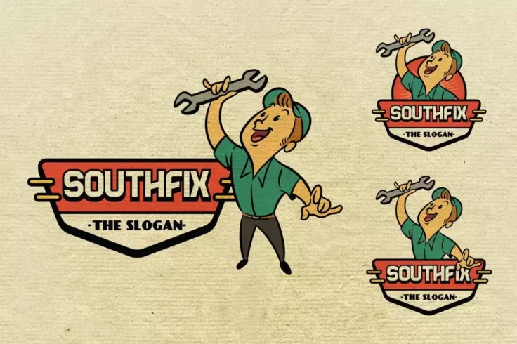 View Information about Vintage Repairman Logo Template