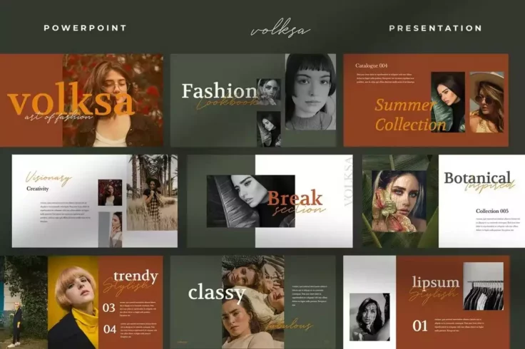 View Information about Volksa Fashion Lookbook PowerPoint Template