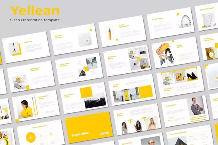 View Information about Yellean Clean PowerPoint Presentation Template