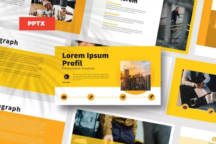 View Information about Yellow Bussiness Modern Professional PowerPoint Template